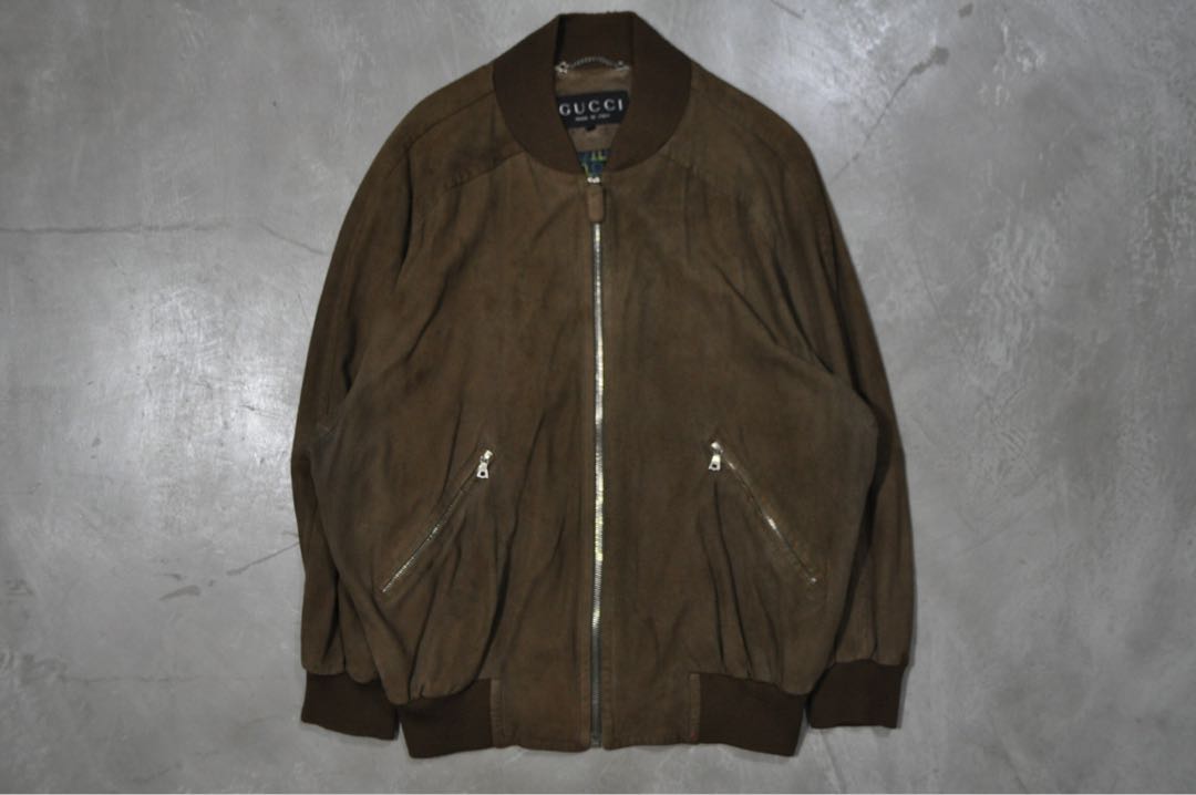 gucci suede bomber jacket