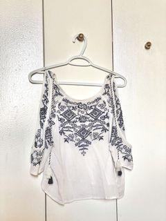 H&M Boho white beach top