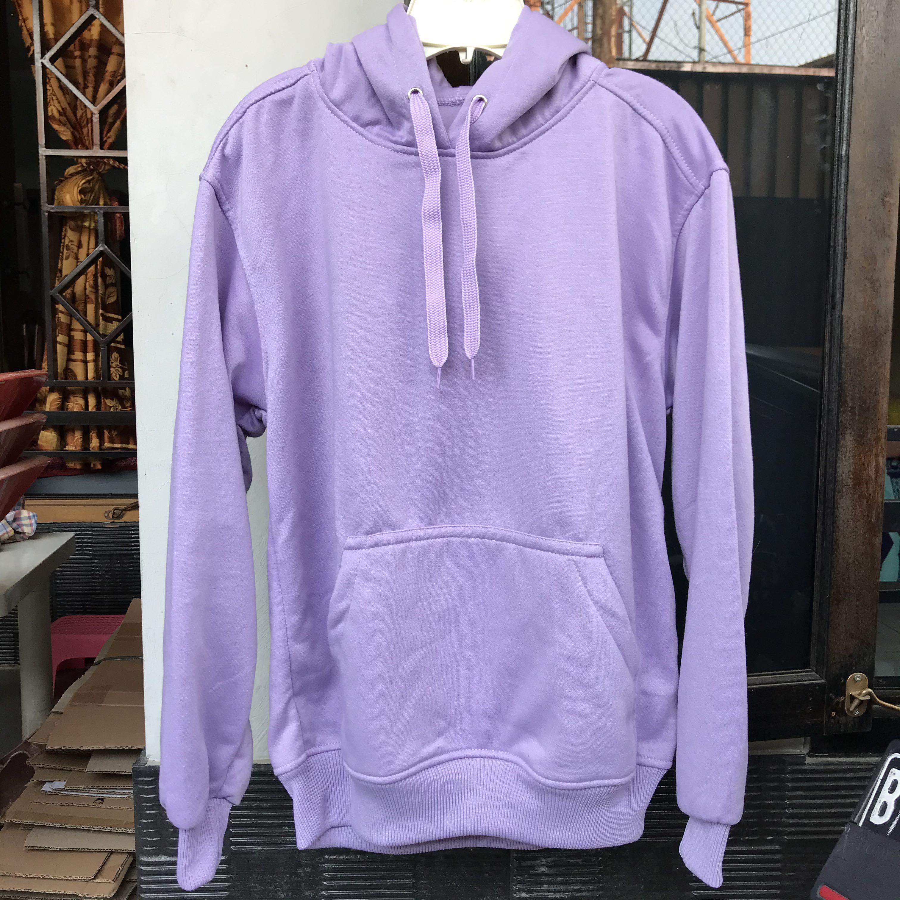 hoodie wanita warna lilac