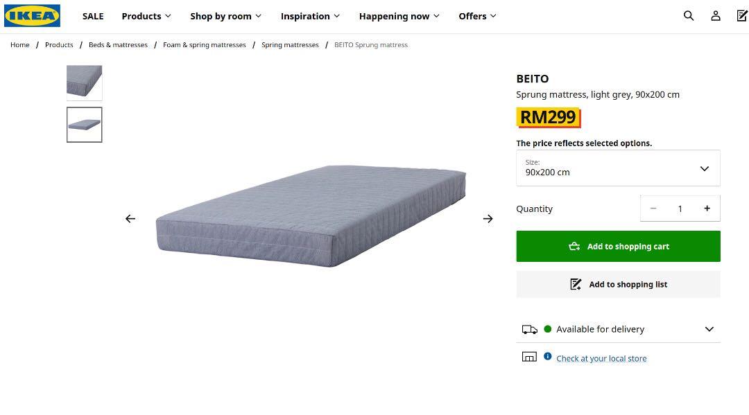 Beito mattress outlet ikea