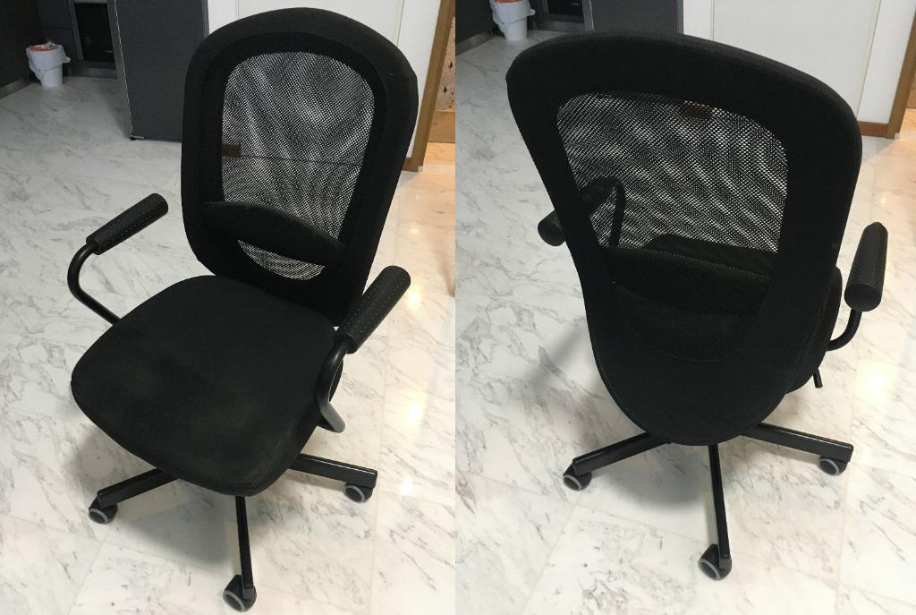 Ikea Flintan Office Chair With Armrests Black Furniture Tables Chairs On Carousell