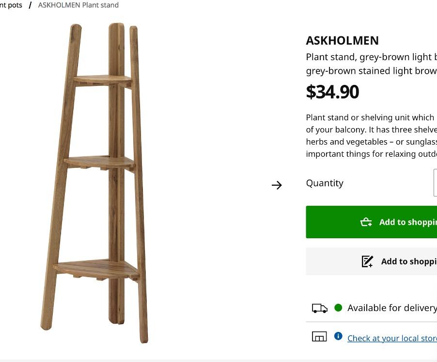 IKEA Outdoor Plant Rack, Furniture & Home Living, Furniture, Shelves