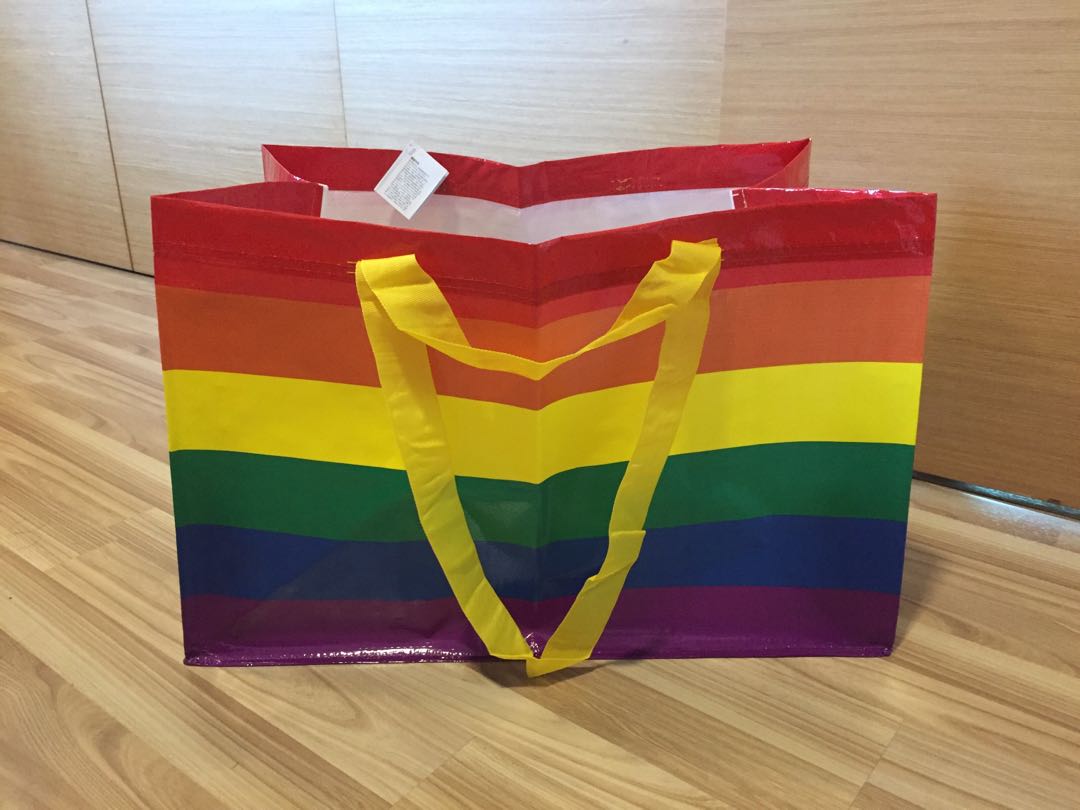 Ikea Rainbow Environment Friendly Bag Limited Edition Design Craft Artwork On Carousell