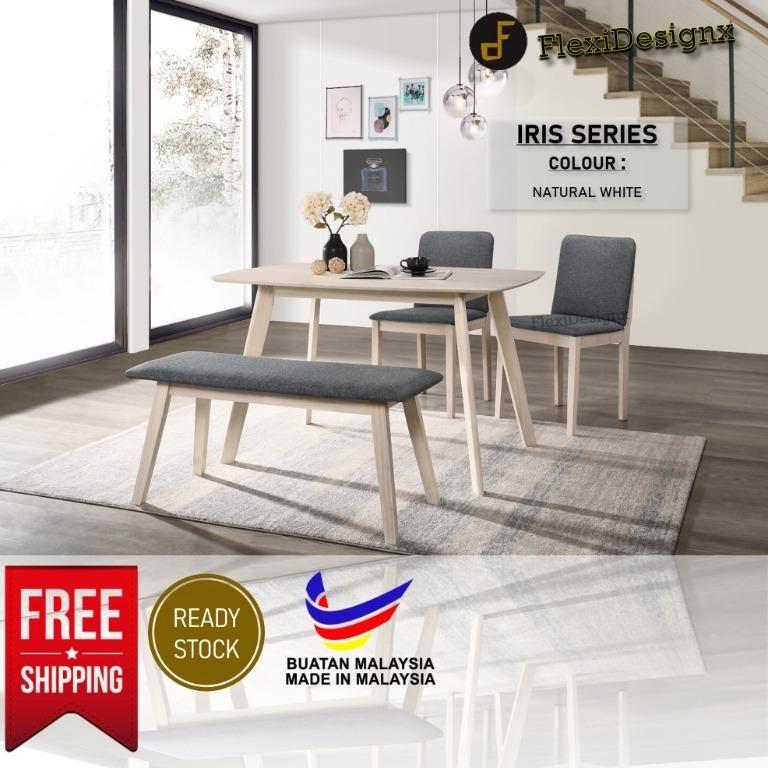 Iris Strong Solid Rubber Wood Dining Room Set Furniture Tables Chairs On Carousell