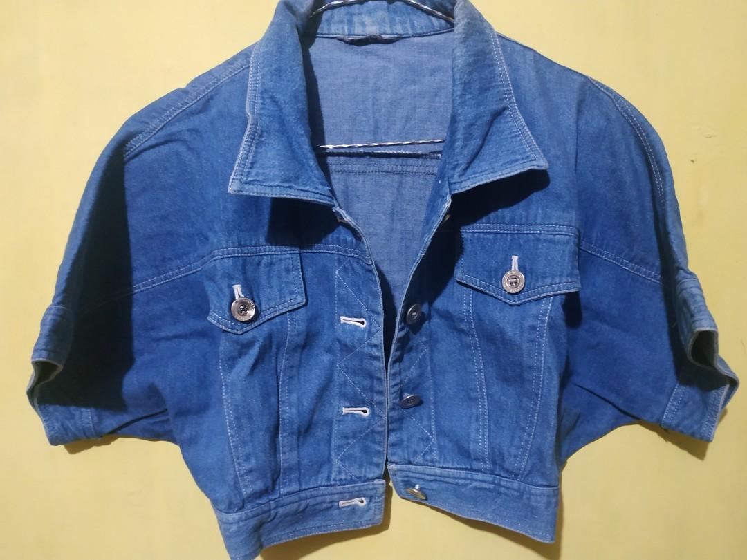 jaket jeans crop top