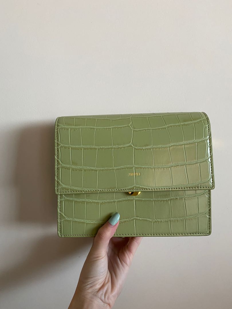JW PEI Mini Flap Bag - Sage Green Croc, Women's Fashion, Bags & Wallets,  Cross-body Bags on Carousell