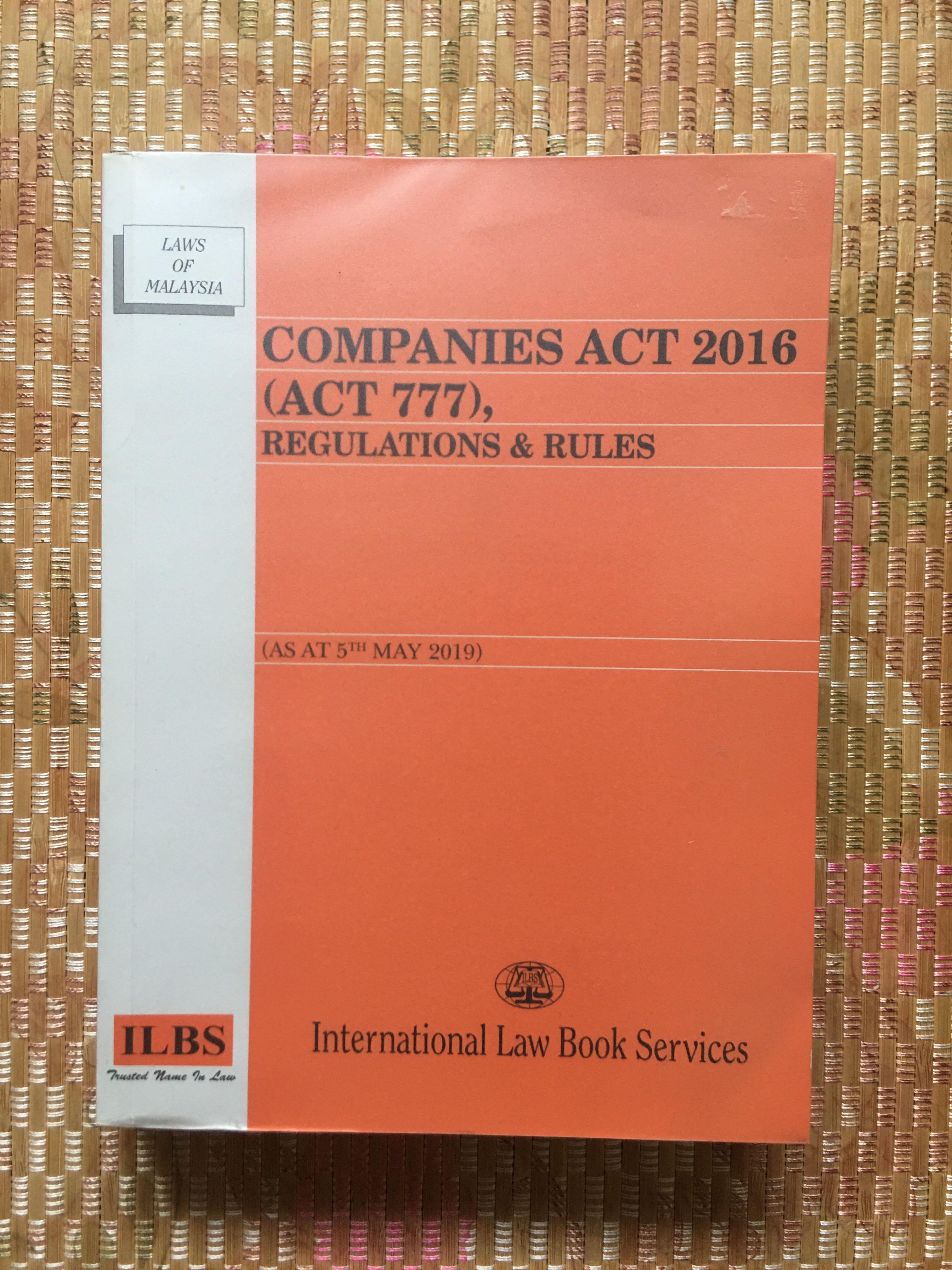 Law Statute Companies Act 2016 Books Stationery Books On Carousell