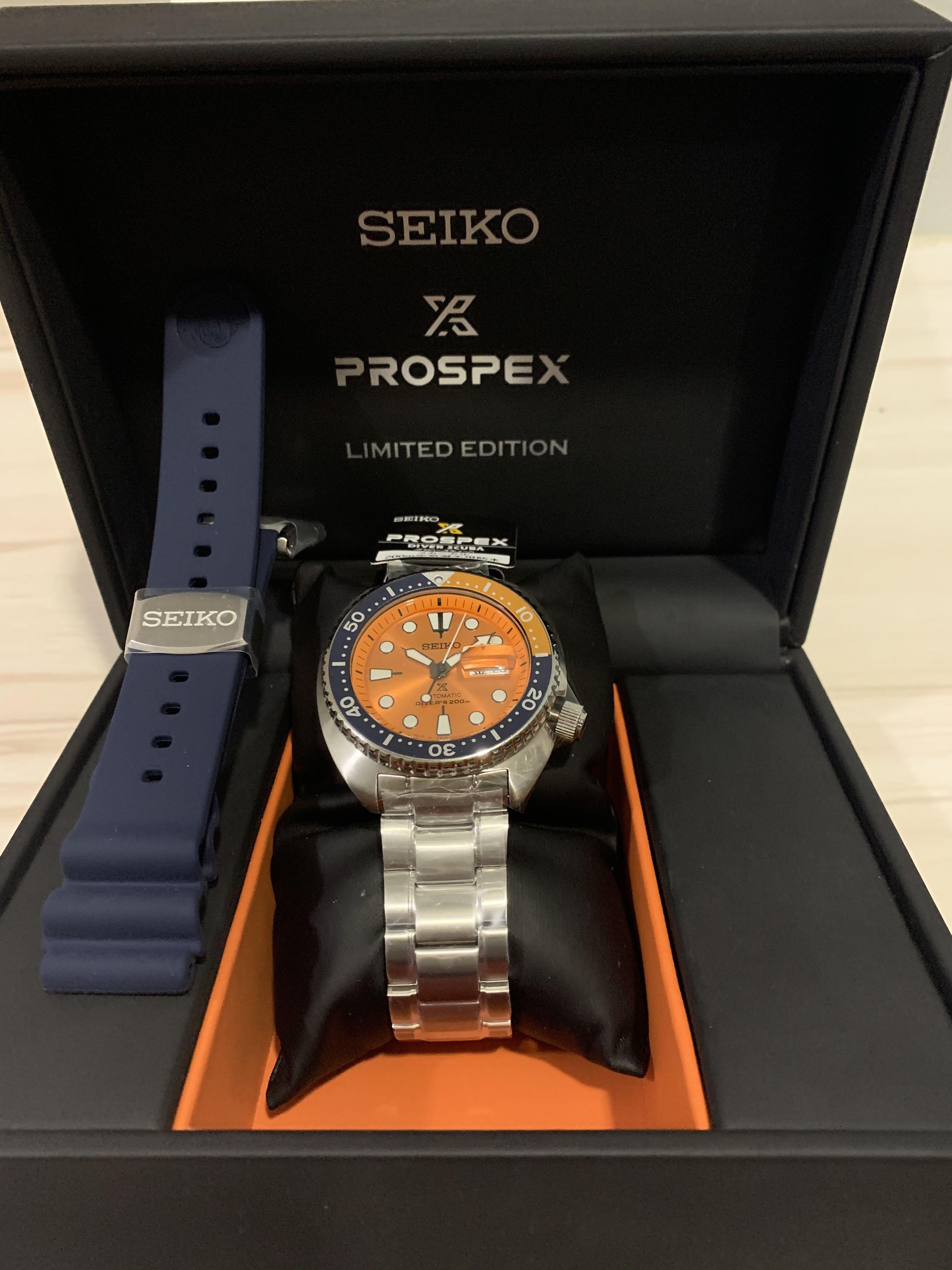 Limited (500 pieces) JDM Seiko Prospex Orange Turtle (NEMO) In Kanji Day,  SBDY023, Luxury, Watches on Carousell