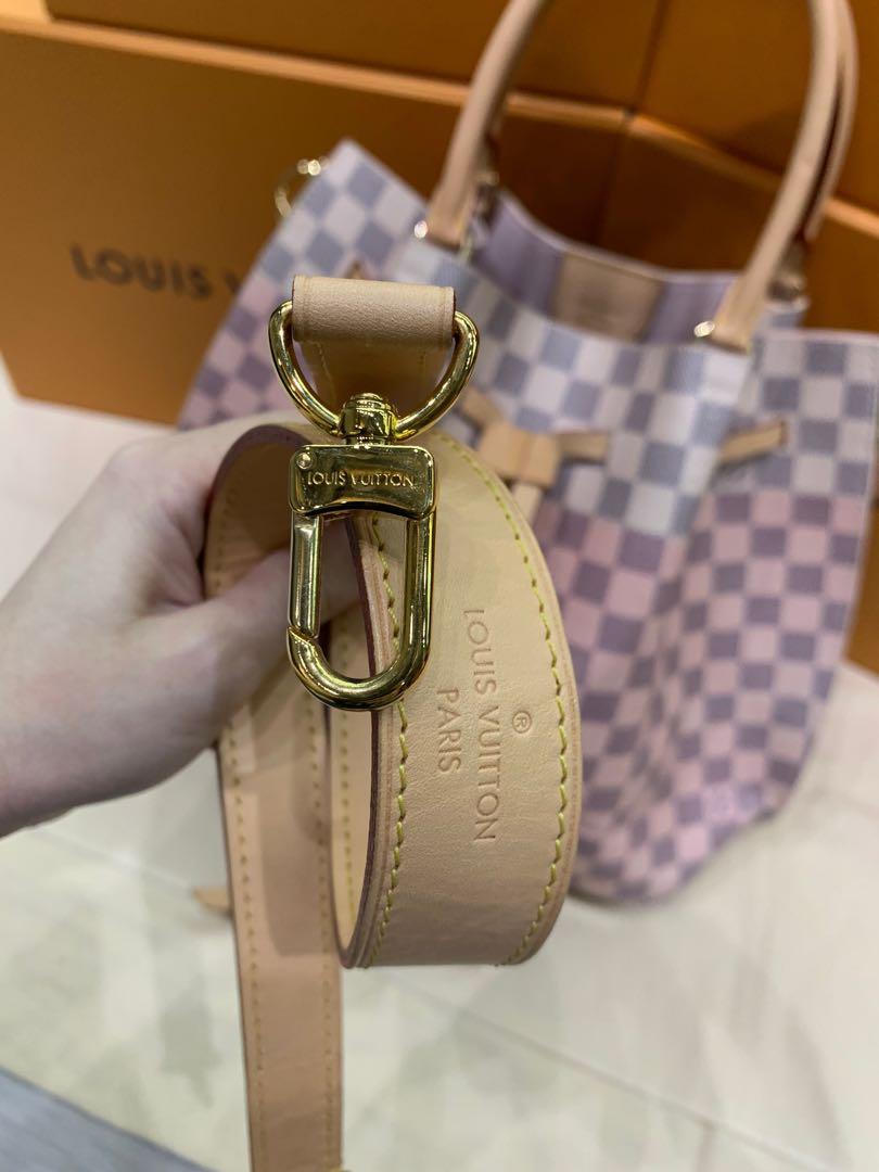 Louis Vuitton Damier Azur Giroratta Handbag Pink P13088 – NUIR VINTAGE