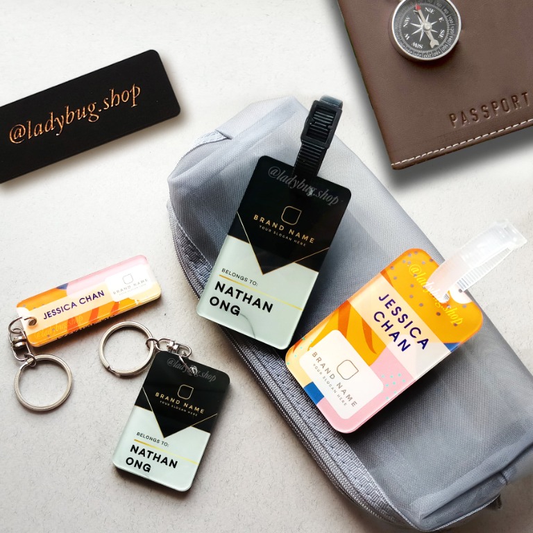 Luggage Tag / Bag Tag & Keychain Custom Corporate Design & Batik