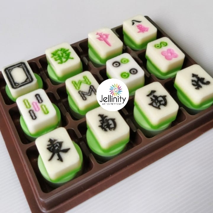 Mahjong Tiles jelly bites tray, Food & Drinks, Homemade Bakes on Carousell