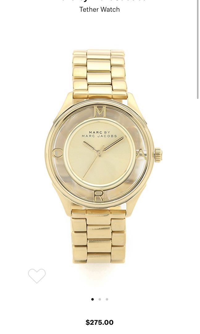 Gold marc top jacobs watch