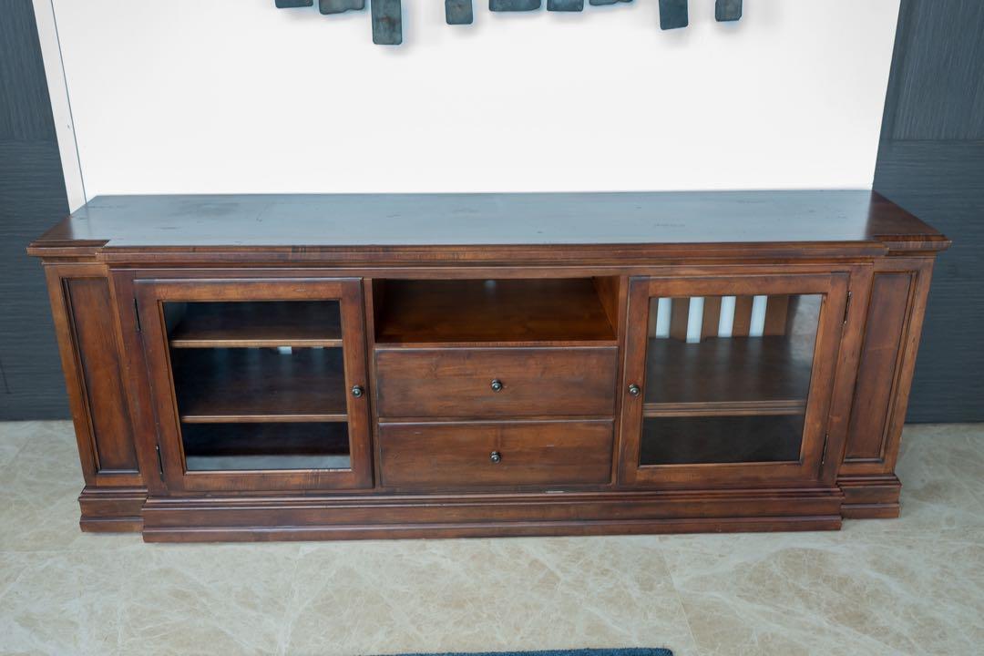 Media Cabinet Ethan Allen Furniture Shelves Drawers On Carousell