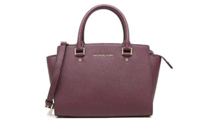 Selma saffiano leather hotsell medium satchel maroon