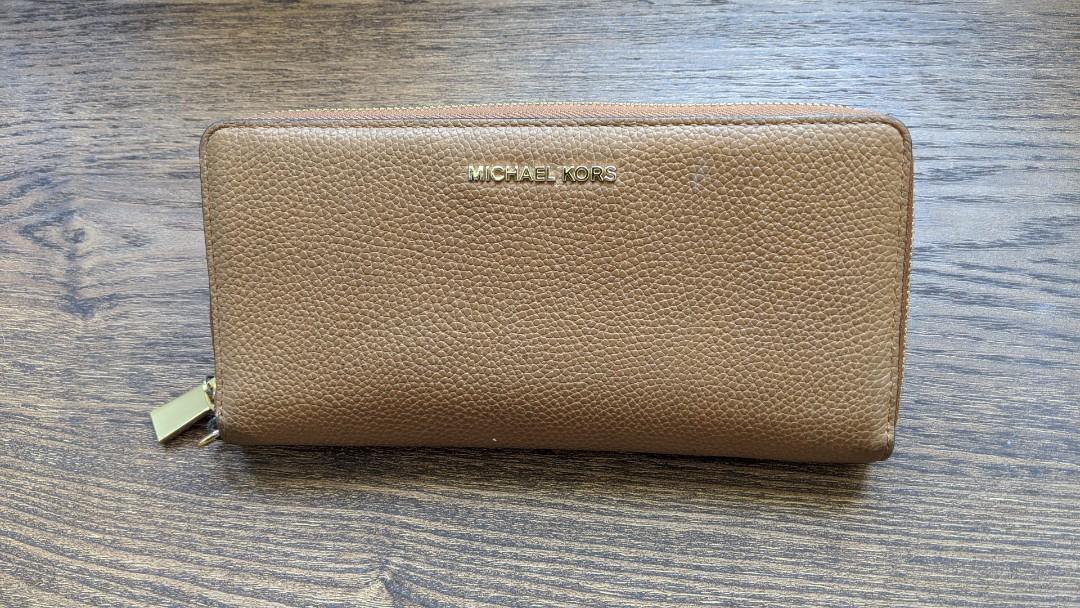 Michael Kors Wallet - Camel Brown, Luxury, Bags & Wallets on Carousell