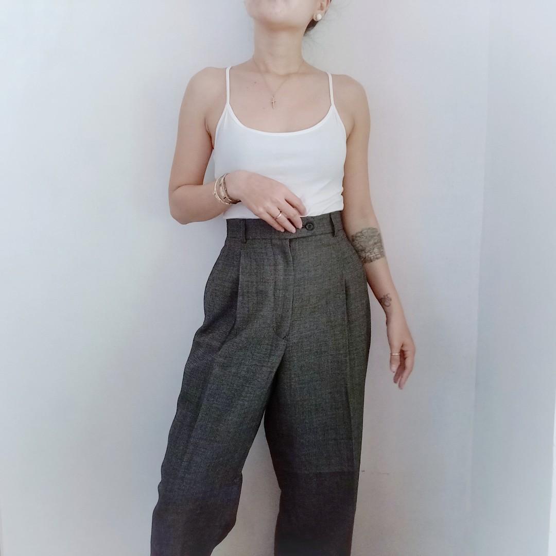 high waisted patterned pants