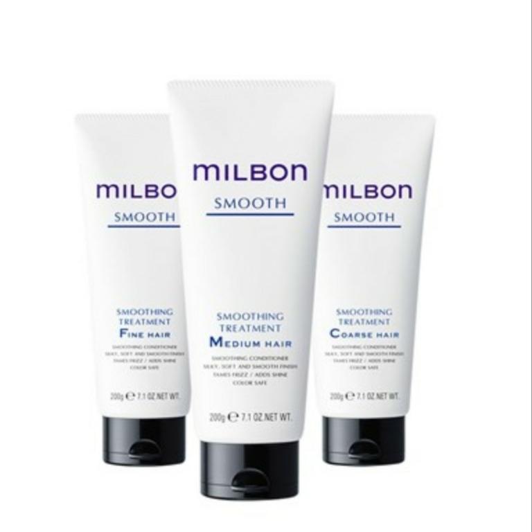 milbon smoothing treatment coarse hair