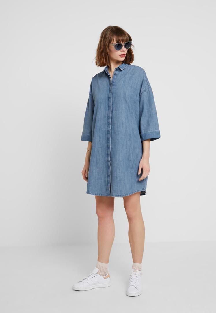 monki denim shirt dress