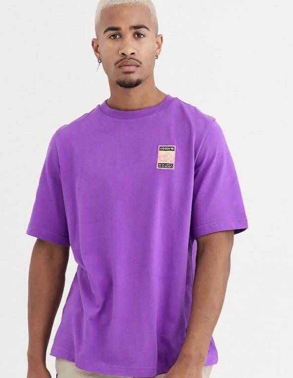 Adidas originals on sale purple t shirt