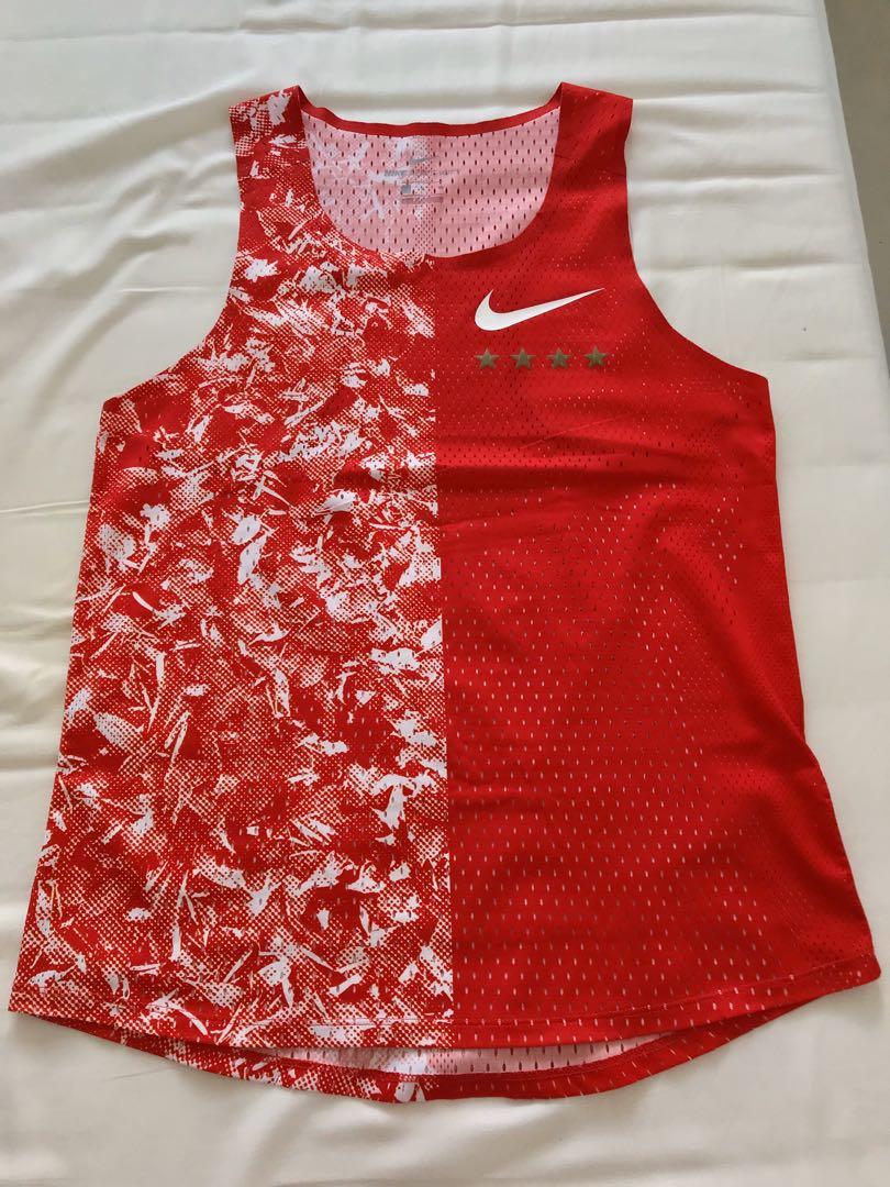 Nike AeroSwift singlet tank vest MO FARAH 平民版size S 男女皆宜極罕極珍貴馬拉松比賽訓練跑步背心,  運動產品, 運動衫- Carousell