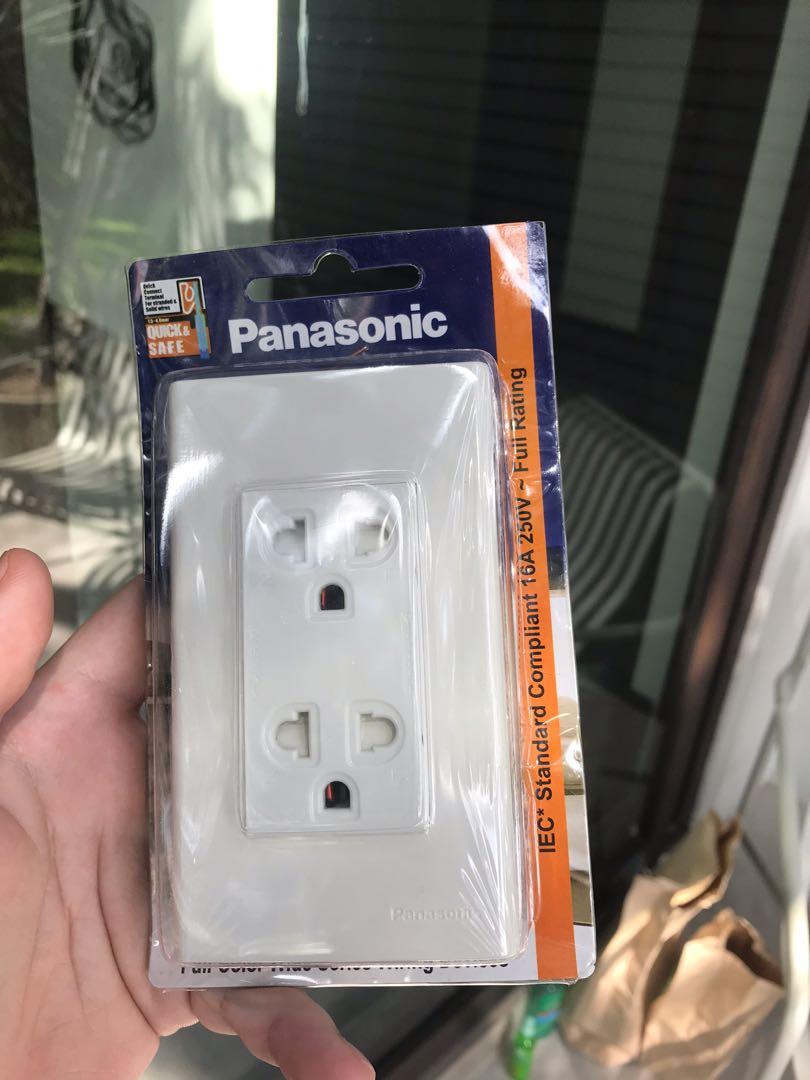 Panasonic Outlet Duplex Universal Weg 15829 Home Furniture Furniture Fixtures Lighting And Electricals On Carousell