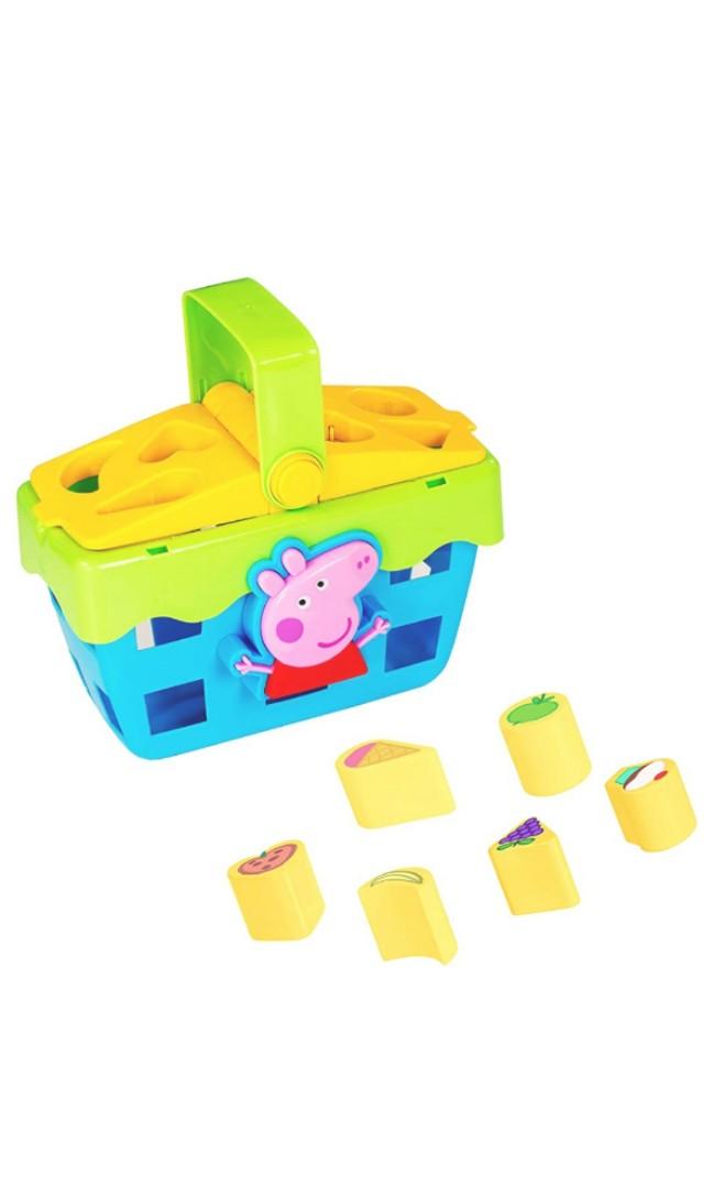 🆕 BNIB Peppa Pig's Shape Sorter Picnic Set with Sound Effects, Babies