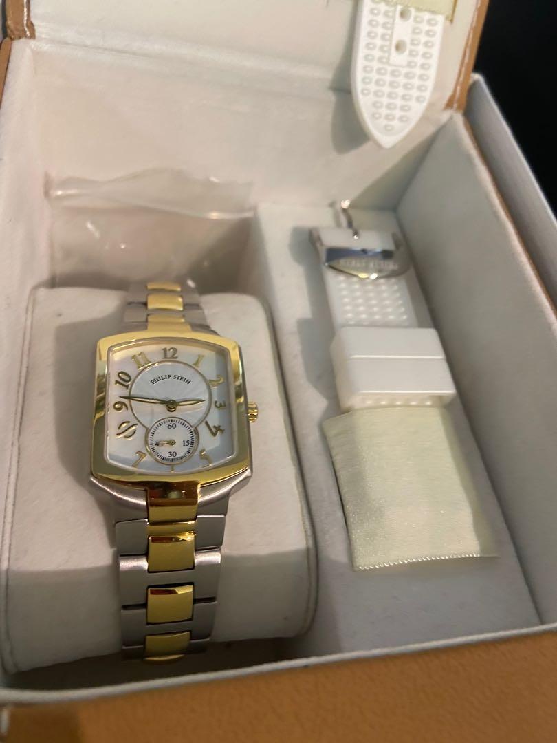 Philip Stein Signature Classic Square Mother of Pearl Dial Ladies