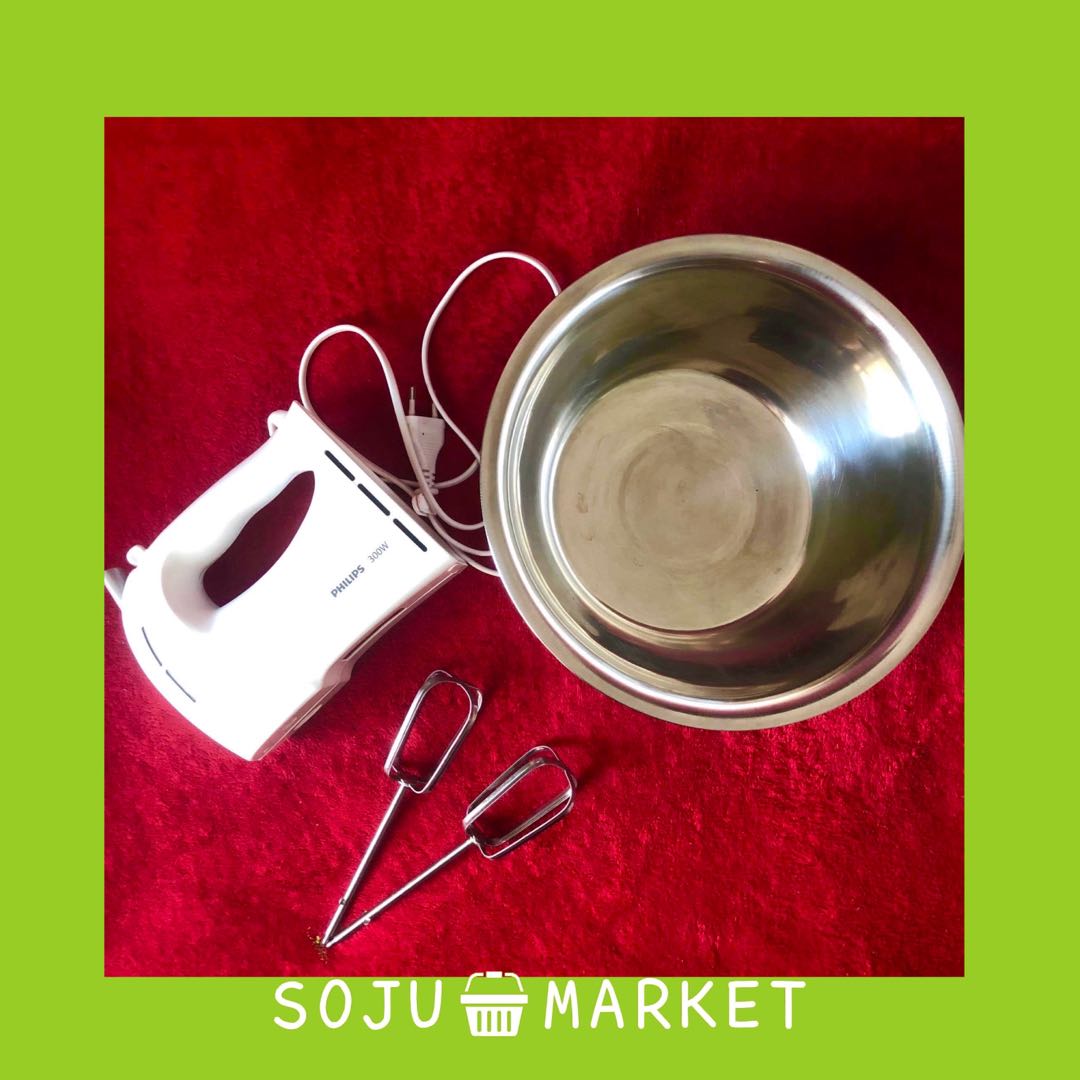 Philips hand mixer ( free stainless baking bowl ), TV & Home Appliances