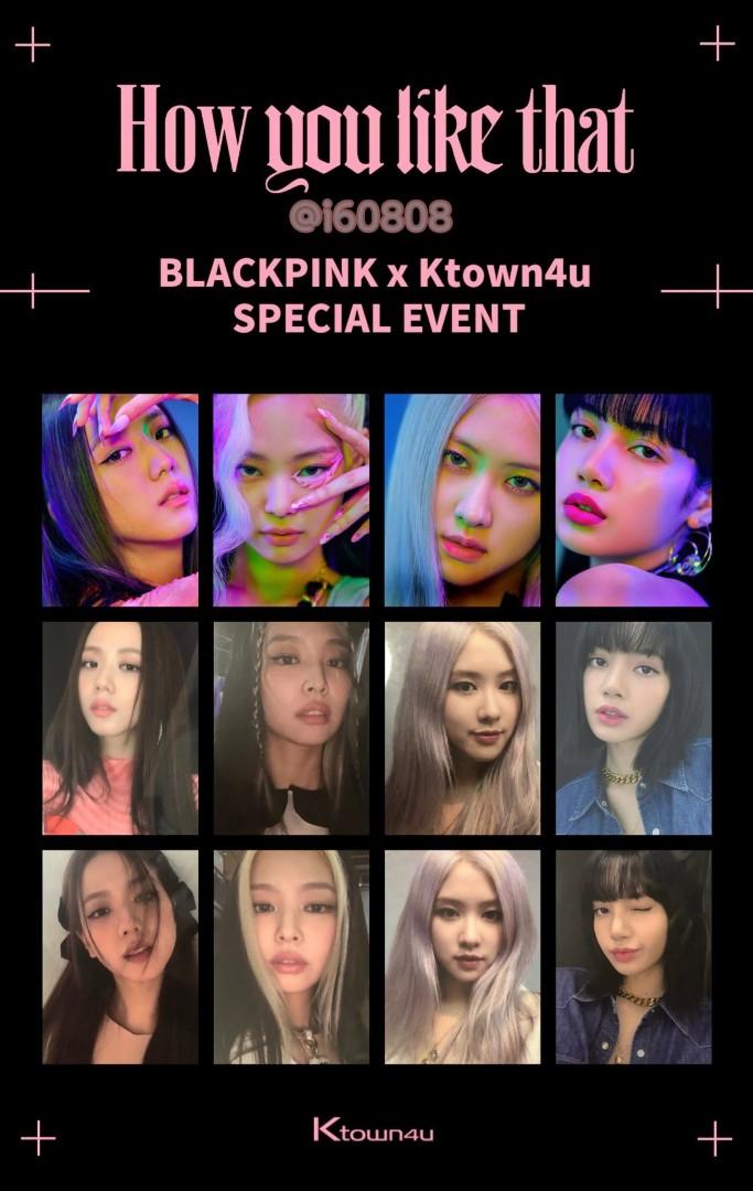 Po Blackpink Ktown4u Pre Order Photocards Entertainment K Wave On Carousell