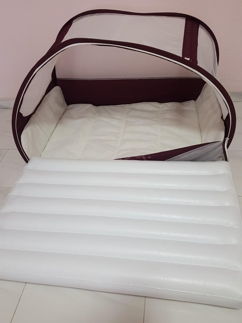 Koo di Pop Up Travel Bubble Cot with padded mattress mosquito net 6 12mths old