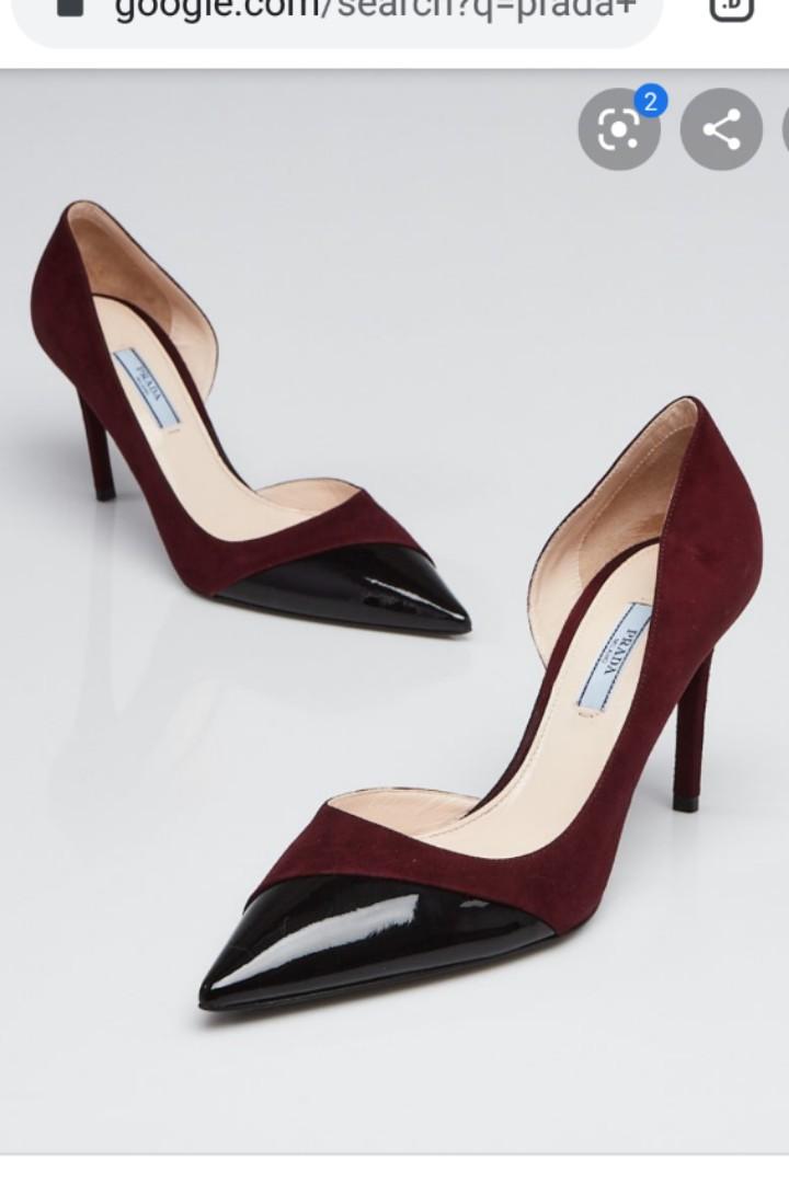 prada suede heels