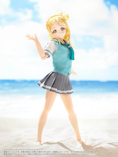 預購pre Order Azone 1 6 Love Live Sunshine 小原鞠莉プレミアムバンダイ限定版 包括兩套衣服浦の星女学院3年生 夏制服一式和 君のこころは輝いてるかい 衣装一式