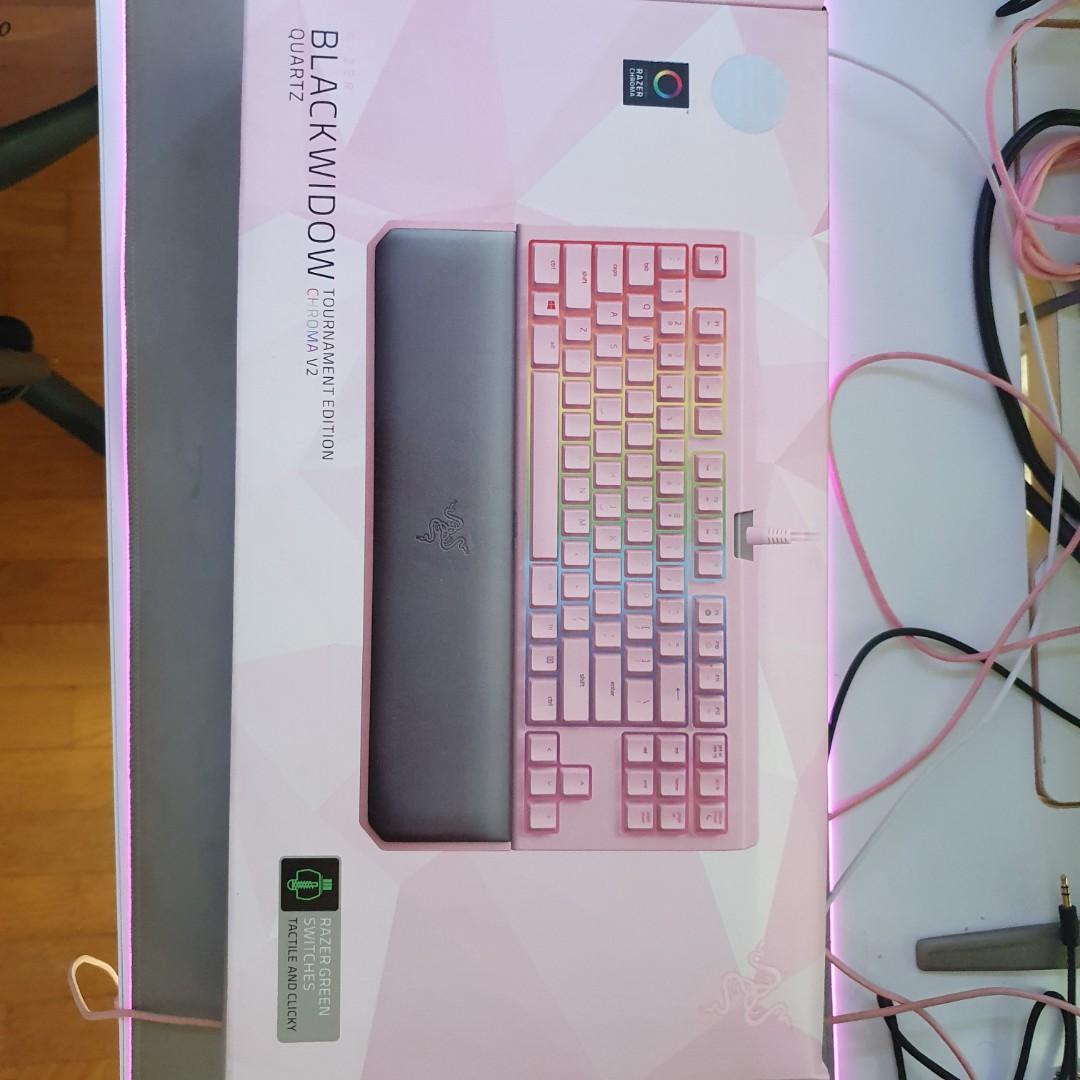 Razer Blackwidow Tournament Edition Chroma V2 Quartz Edition Electronics Computer Parts Accessories On Carousell