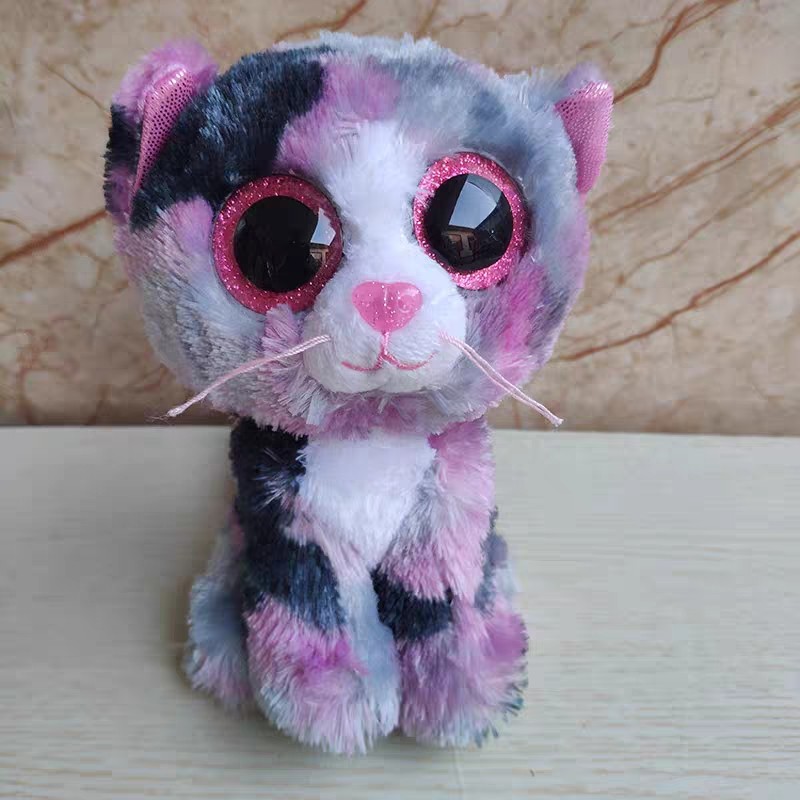 Ready Stock TY BEANIE BOOS Grey Pink Cat Stuffed Toy Hobbies
