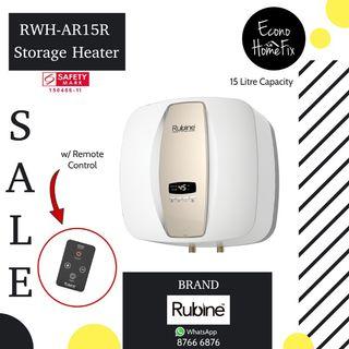 🔥🔥🔥RUBINE STORAGE HEATER WITH REMOTE CONTROL RWH-AR15R 15L CAPACITY