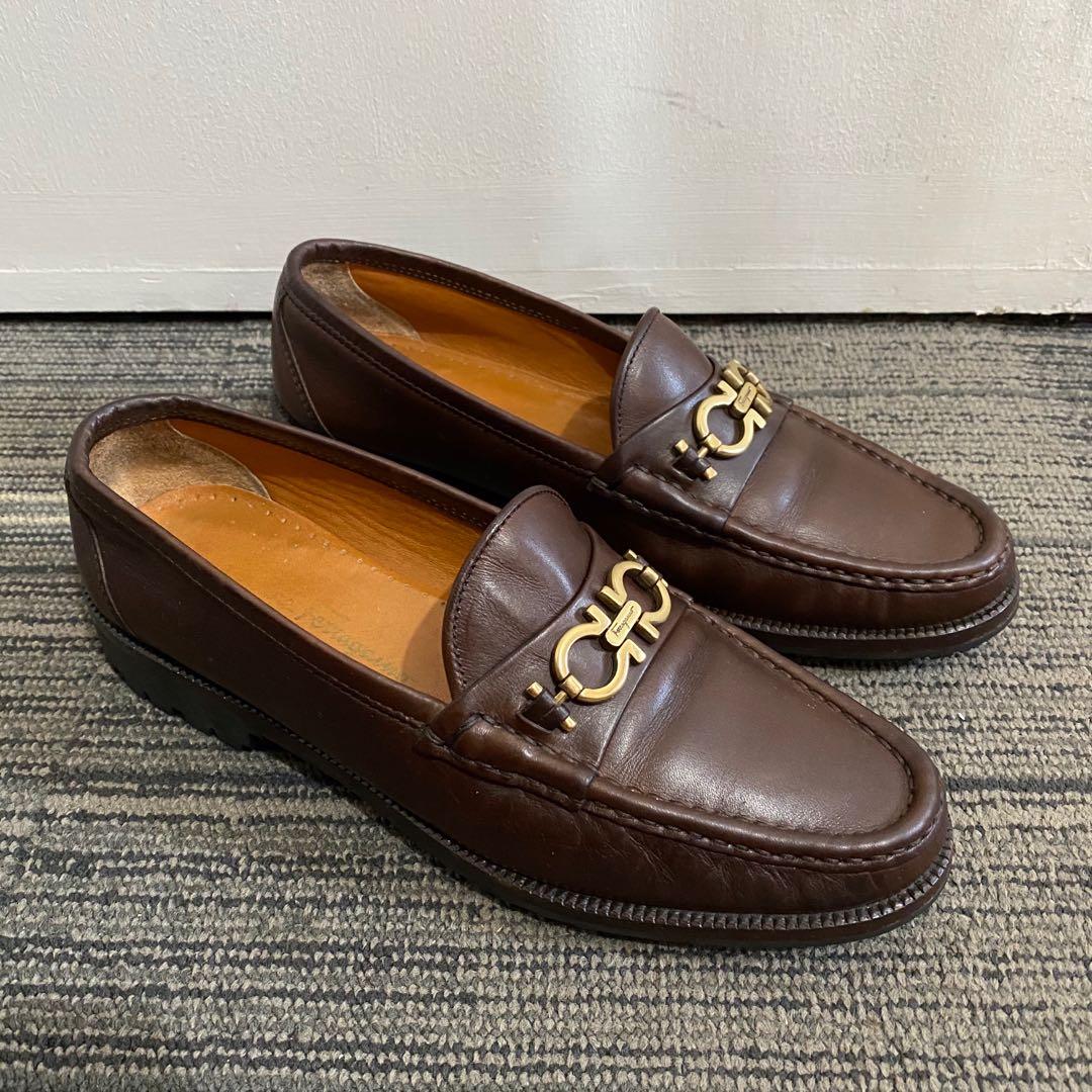 Vintage Salvatore Ferragamo Horsebit Loafers 8 4A Extra Narrow