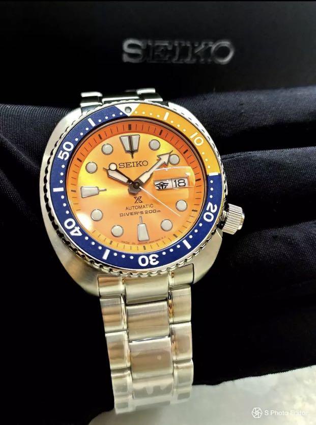 Limited (500 pieces) JDM Seiko Prospex Orange Turtle (NEMO) In Kanji Day,  SBDY023, Luxury, Watches on Carousell
