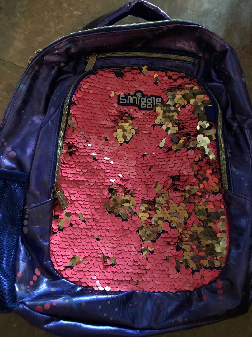 smiggle backpack sequins