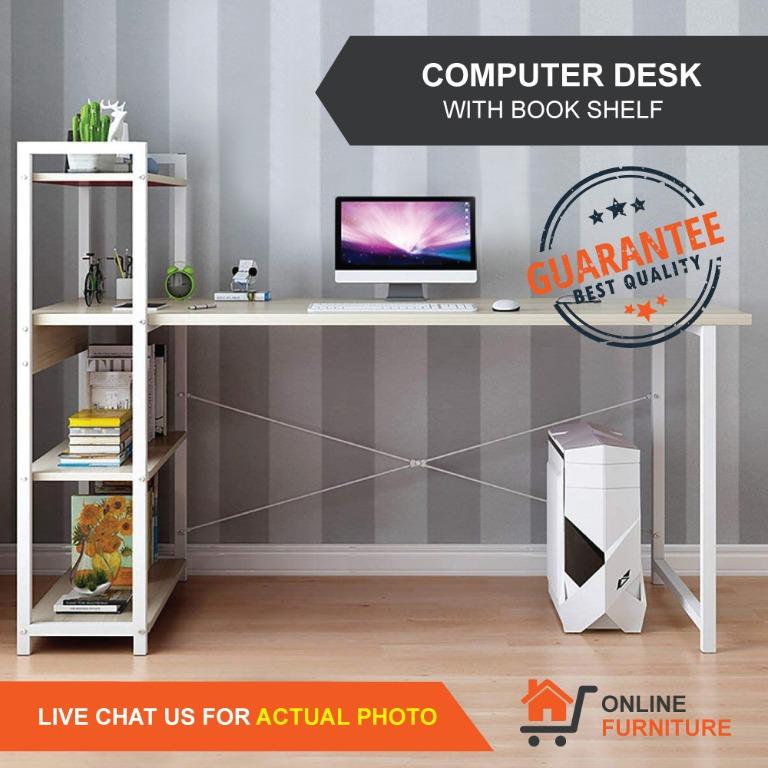 Study Computer Table Laptop Desk Workstation Meja Belajar Home Furniture Furniture On Carousell