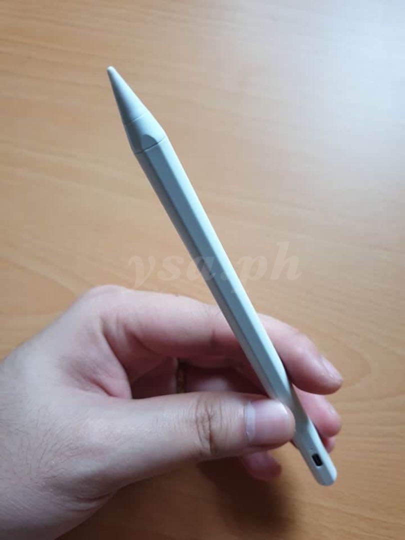 Stylus Pen *like Apple pen 2 (Category: Portable Audio Accessories) located in Pasig City. Submitted by ysawbells (Listing ID 1022542826, Image 3). Description: Magnetic ✅ Palm Rejection ✅ Tilt Technology ❎ Pressure sensitivity Ipads 2017 and below, not compatible. *Ipad not included 😄.