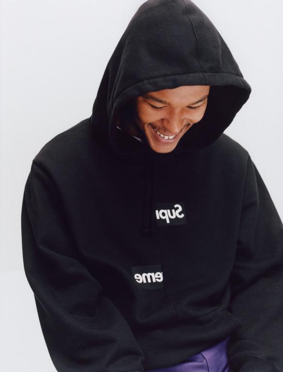 Supreme split logo hoodie store
