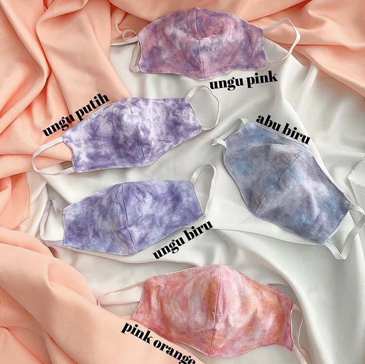 Tie Dye Mask Fesyen Wanita Aksesoris Di Carousell