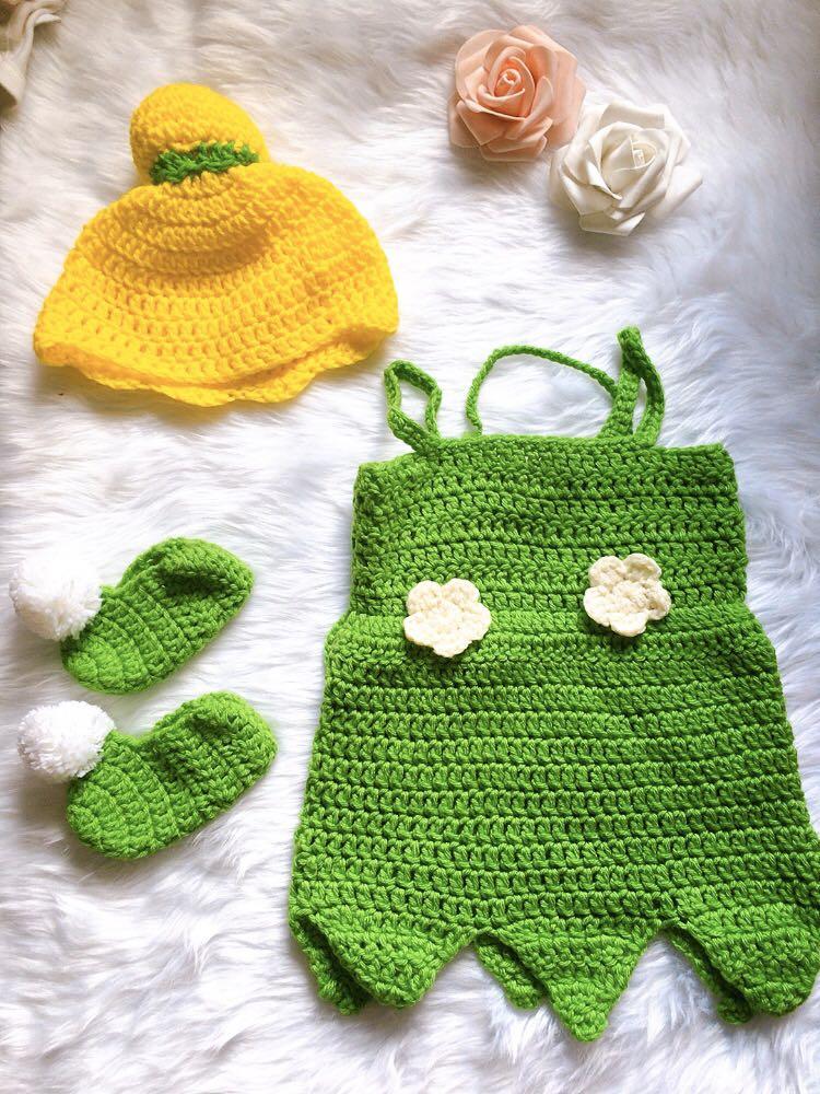 Tinkerbell Crochet Costume Babies Kids Babies Apparel On Carousell Tinkerbell crochet costume baby clothes pattern. carousell