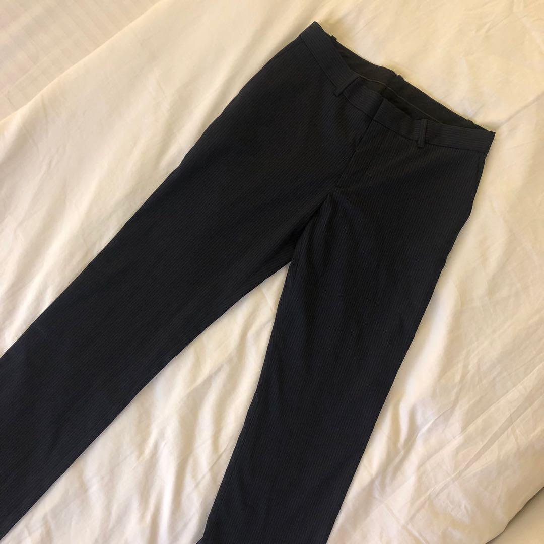 uniqlo pinstripe trousers