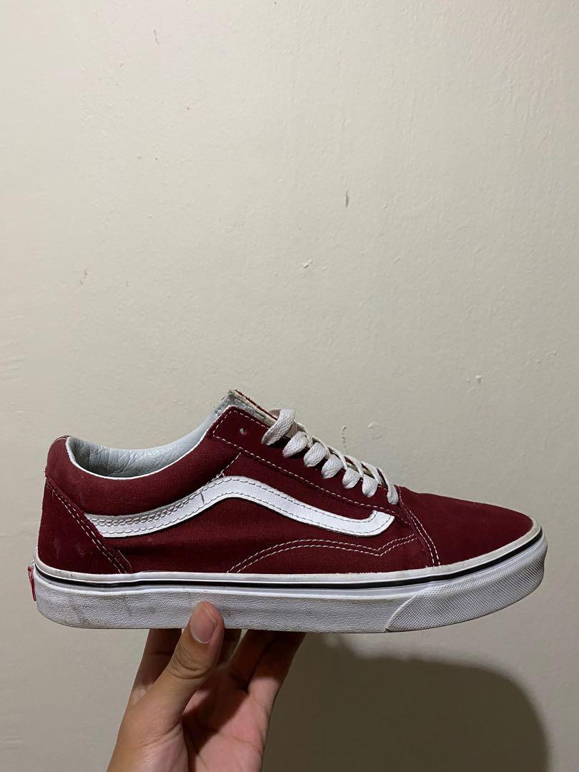 vans old skool maroon colour