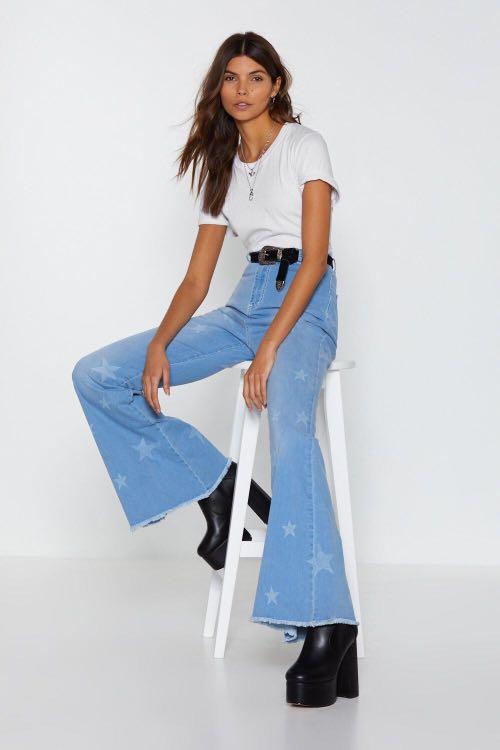 moon high waisted flare jeans 