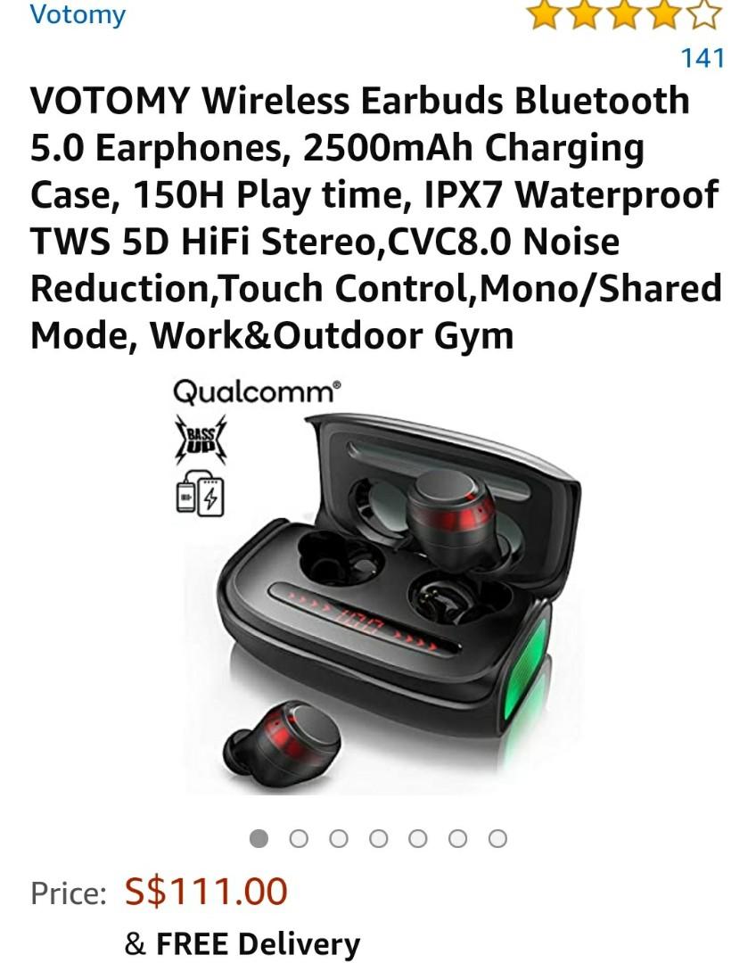 Votomy bluetooth 5.0 discount earbuds
