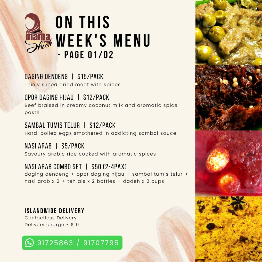 Weekly Pre Order Nasi Arab Combo Set Ala Carte Food Drinks Local F Bs Halal On Carousell