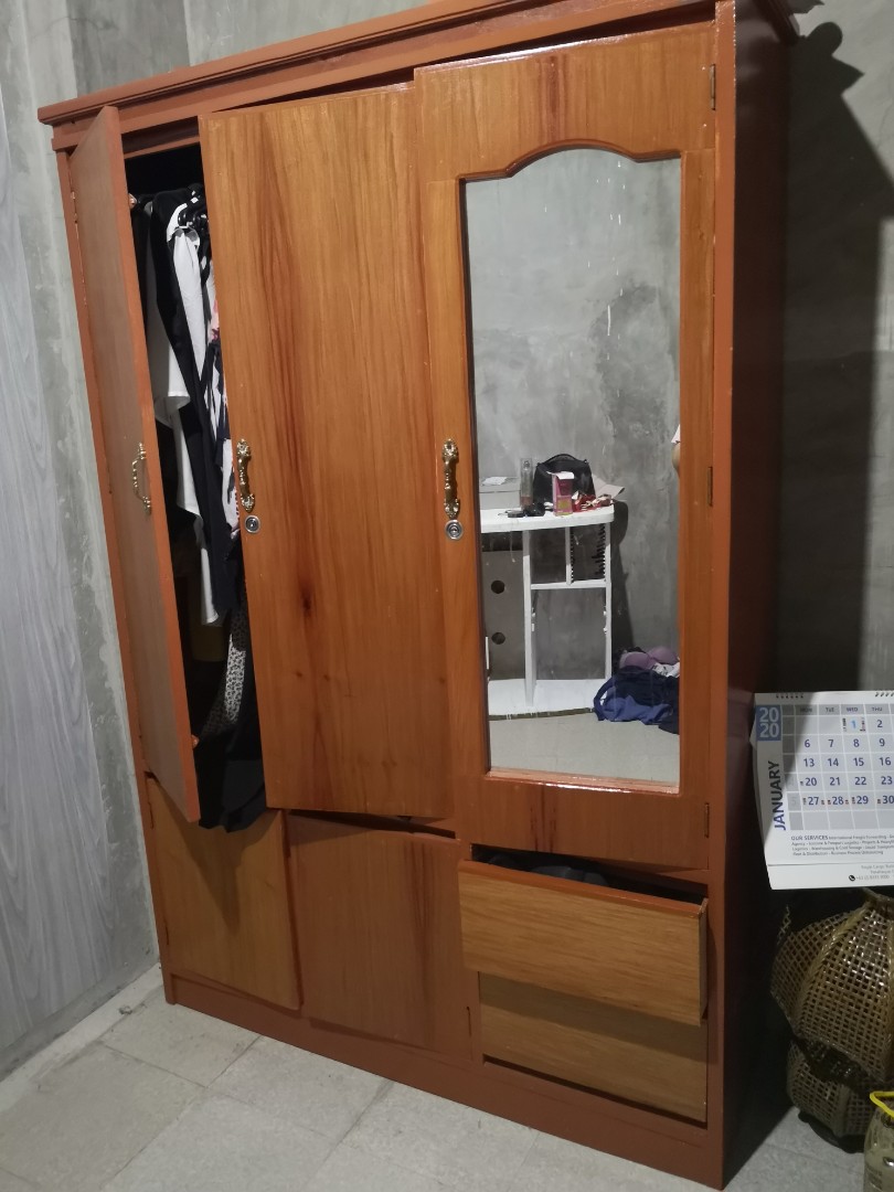 Wooden Cabinet 2 Doors Home Furniture Furniture Fixtures Shelves Drawers On Carousell