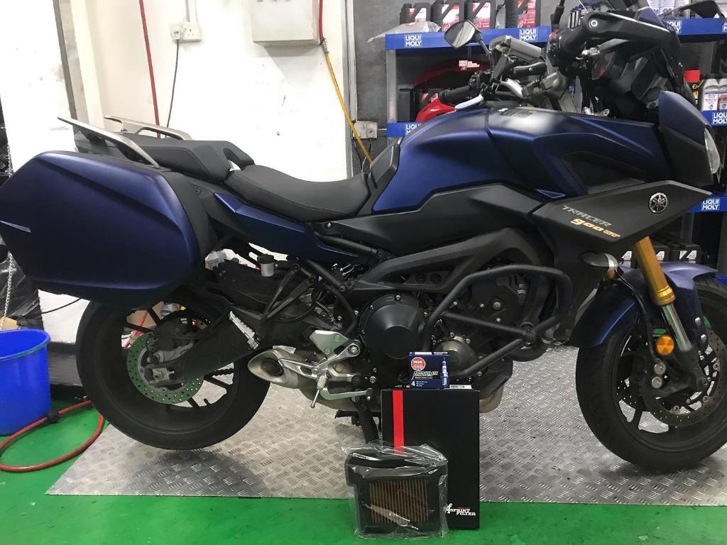 Yamaha Tracer Gt In For Air Filter Spark Plugs Replacement Motorcycles Motorcycle Accessories On Carousell